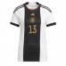 Cheap Germany Thomas Muller #13 Home Football Shirt Women World Cup 2022 Short Sleeve